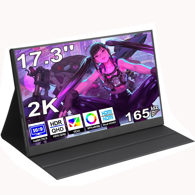 17.3 ġ 165Hz ޴ ̹ , 2K QHD IPS 144Hz 120Hz FreeSync ܺ ȭ,  Ŀ HDMI USB CŸ